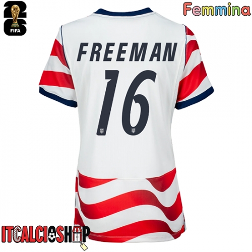 Stati Uniti Alex Freeman #16 Prima Maglia Femmina Mondiali 2026 Manica Corta
